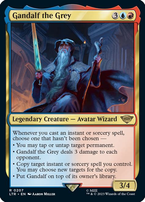 Cards of magic based on Lotr